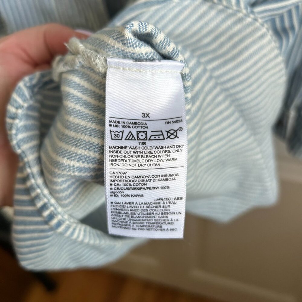 Old Navy - Railroad Striped Utility Jacket - Never Worn - Size 3X - Picture 4 of 7